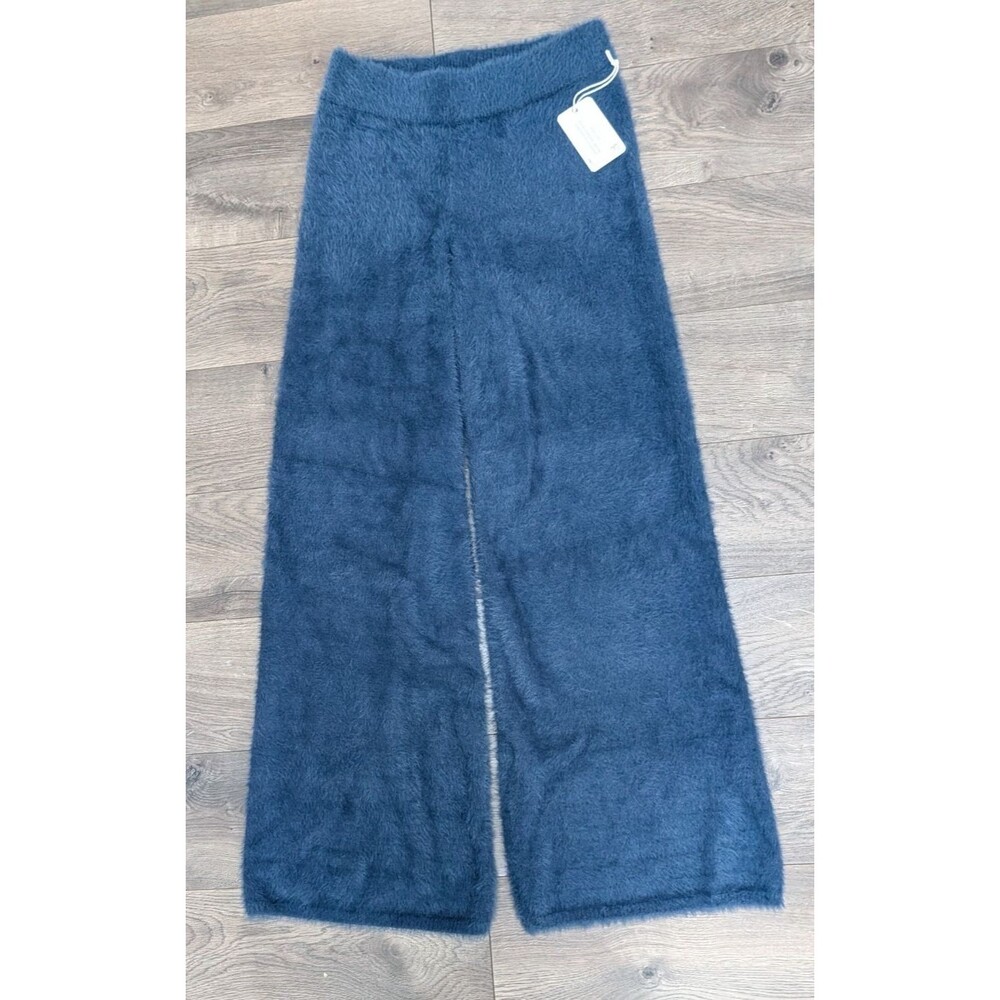 PJ Salvage Blue Navy Elastic Fether Leg Pajama Pants Live Sz S